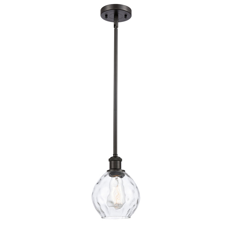 Waverly Mini Pendant shown in the Oil Rubbed Bronze finish with a Clear shade