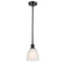 Castile Mini Pendant shown in the Oil Rubbed Bronze finish with a White shade