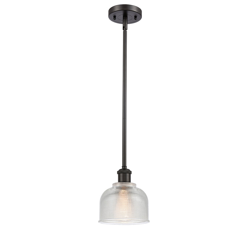 Dayton Mini Pendant shown in the Oil Rubbed Bronze finish with a Clear shade