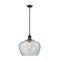 Fenton Mini Pendant shown in the Oil Rubbed Bronze finish with a Clear shade