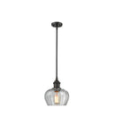 Fenton Mini Pendant shown in the Oil Rubbed Bronze finish with a Clear shade