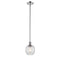 Belfast Mini Pendant shown in the Polished Chrome finish with a Clear Crackle shade