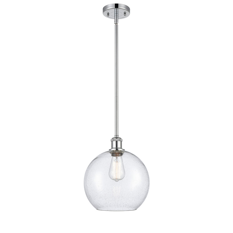 Athens Mini Pendant shown in the Polished Chrome finish with a Seedy shade