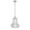 Springwater Mini Pendant shown in the Polished Chrome finish with a Clear Spiral Fluted shade