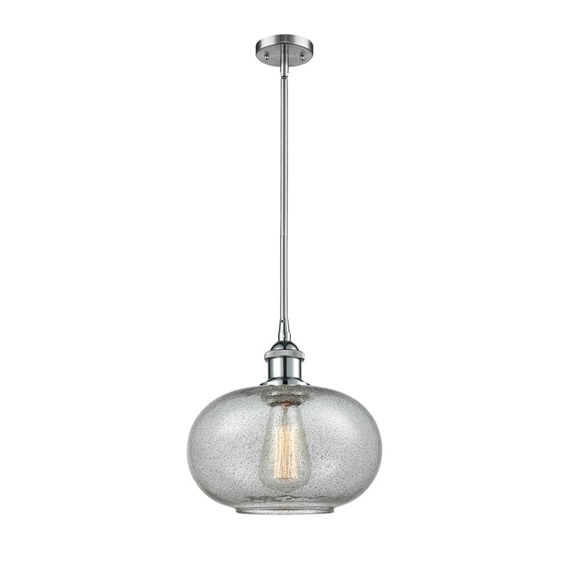 Gorham Mini Pendant shown in the Polished Chrome finish with a Charcoal shade