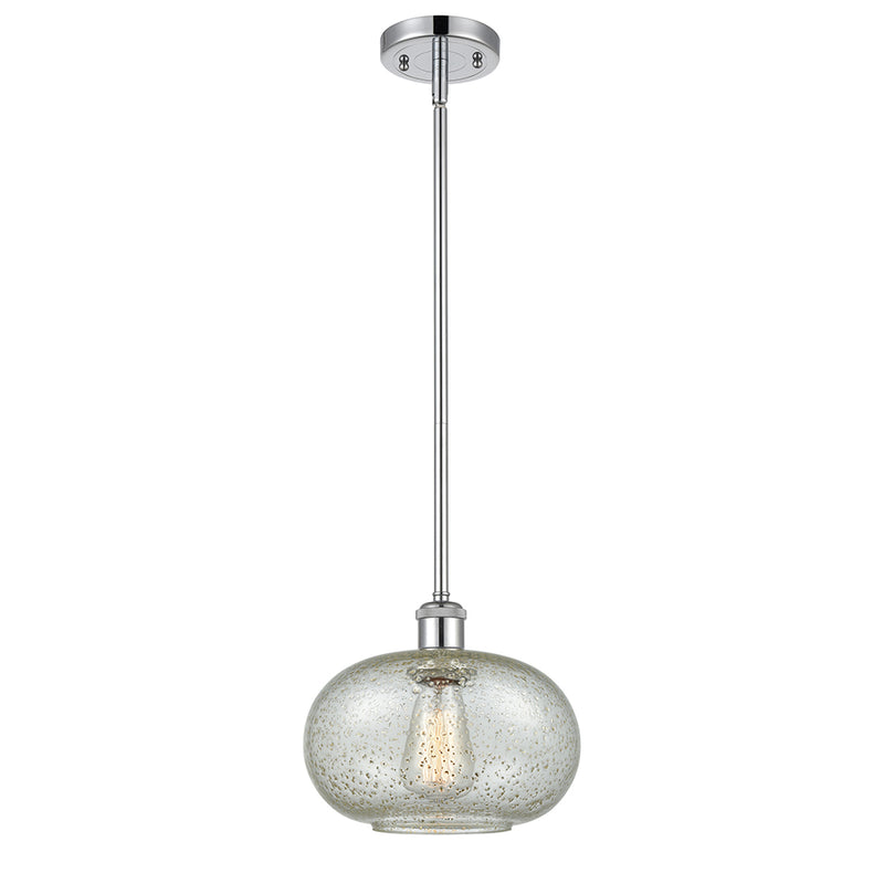 Gorham Mini Pendant shown in the Polished Chrome finish with a Mica shade