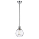 Waverly Mini Pendant shown in the Polished Chrome finish with a Clear shade