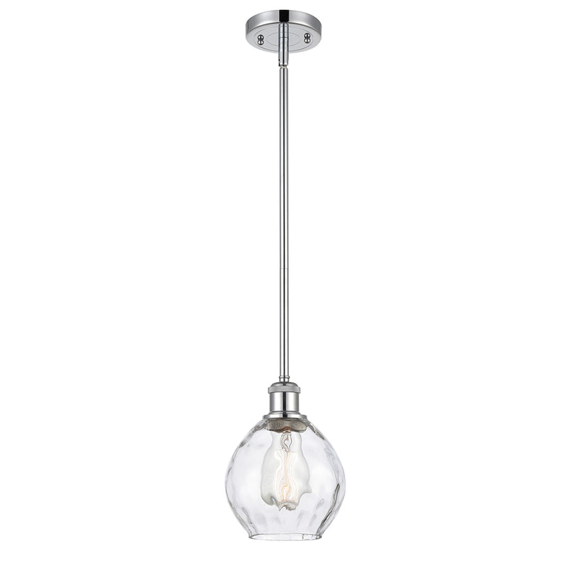 Waverly Mini Pendant shown in the Polished Chrome finish with a Clear shade