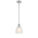 Castile Mini Pendant shown in the Polished Chrome finish with a White shade