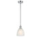 Castile Mini Pendant shown in the Polished Chrome finish with a White shade