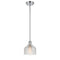 Dayton Mini Pendant shown in the Polished Chrome finish with a Clear shade