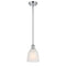 Brookfield Mini Pendant shown in the Polished Chrome finish with a White shade