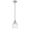 Brookfield Mini Pendant shown in the Polished Chrome finish with a Clear shade