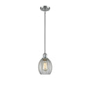 Eaton Mini Pendant shown in the Polished Chrome finish with a Clear shade