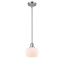 Fenton Mini Pendant shown in the Polished Chrome finish with a Matte White shade