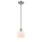 Fenton Mini Pendant shown in the Polished Chrome finish with a Matte White shade