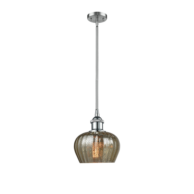 Fenton Mini Pendant shown in the Polished Chrome finish with a Mercury shade