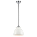 Adirondack Mini Pendant shown in the Polished Chrome finish with a Glossy White shade