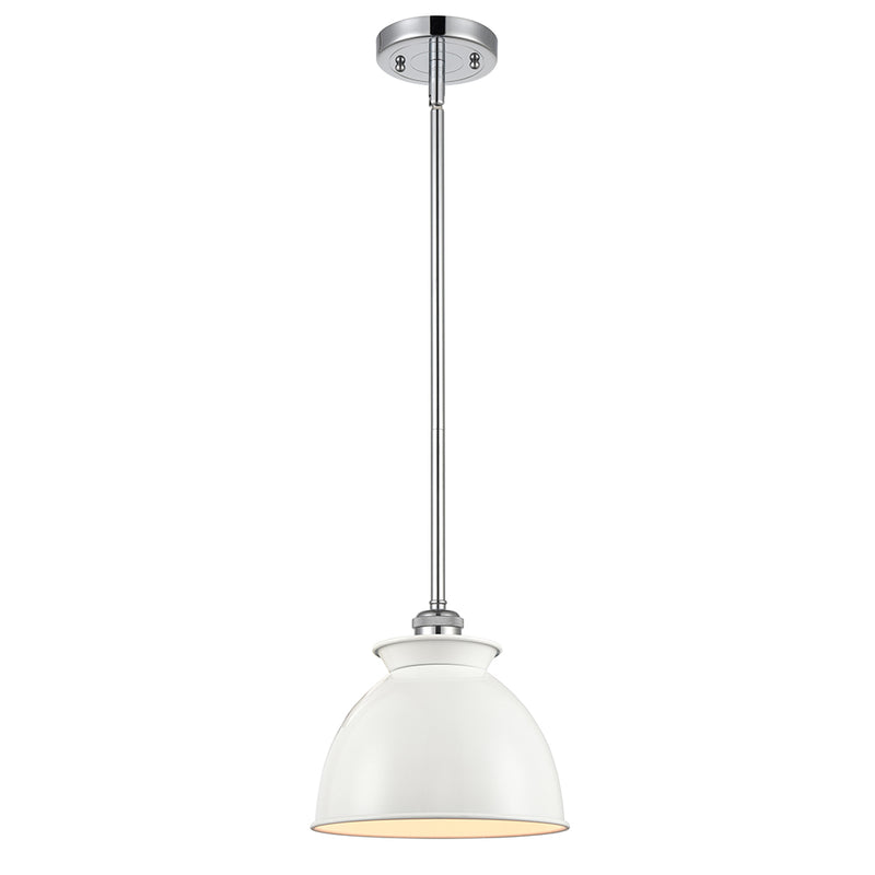 Adirondack Mini Pendant shown in the Polished Chrome finish with a Glossy White shade