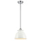 Adirondack Mini Pendant shown in the Polished Chrome finish with a Glossy White shade