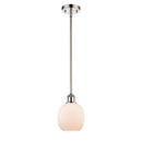 Belfast Mini Pendant shown in the Polished Nickel finish with a Matte White shade