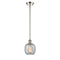 Belfast Mini Pendant shown in the Polished Nickel finish with a Seedy shade