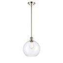 Athens Mini Pendant shown in the Polished Nickel finish with a Clear shade