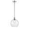 Athens Mini Pendant shown in the Polished Nickel finish with a Seedy shade