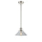 Orwell Mini Pendant shown in the Polished Nickel finish with a Clear shade