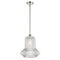 Springwater Mini Pendant shown in the Polished Nickel finish with a Clear Spiral Fluted shade