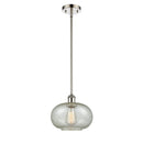 Gorham Mini Pendant shown in the Polished Nickel finish with a Mica shade