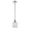 Caledonia Mini Pendant shown in the Polished Nickel finish with a Mouchette shade