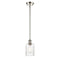 Hadley Mini Pendant shown in the Polished Nickel finish with a Clear shade