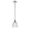 Castile Mini Pendant shown in the Polished Nickel finish with a Clear shade