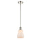 Ellery Mini Pendant shown in the Polished Nickel finish with a White shade