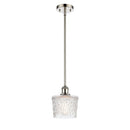 Niagra Mini Pendant shown in the Polished Nickel finish with a Clear shade