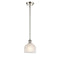 Dayton Mini Pendant shown in the Polished Nickel finish with a White shade