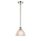 Arietta Mini Pendant shown in the Polished Nickel finish with a Clear shade