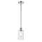 Clymer Mini Pendant shown in the Polished Nickel finish with a Clear shade