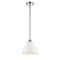 Adirondack Mini Pendant shown in the Polished Nickel finish with a Glossy White shade