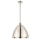 Ballston Dome Pendant shown in the Polished Nickel finish with a Polished Nickel shade