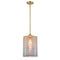 Cobbleskill Mini Pendant shown in the Satin Gold finish with a Mercury shade