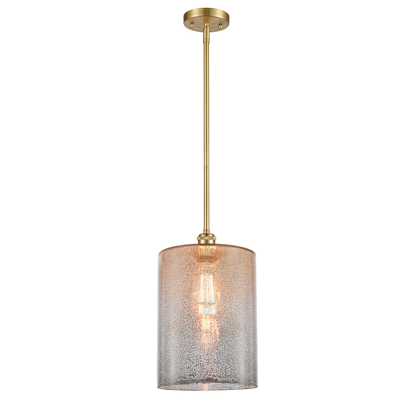 Cobbleskill Mini Pendant shown in the Satin Gold finish with a Mercury shade