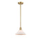 Orwell Mini Pendant shown in the Satin Gold finish with a Matte White shade