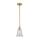 Hanover Mini Pendant shown in the Satin Gold finish with a Mouchette shade