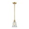 Hanover Mini Pendant shown in the Satin Gold finish with a Mouchette shade