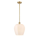 Norfolk Mini Pendant shown in the Satin Gold finish with a Matte White shade