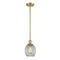 Eaton Mini Pendant shown in the Satin Gold finish with a Clear shade