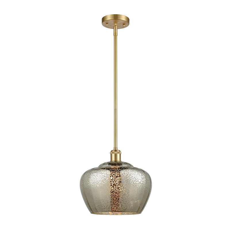 Fenton Mini Pendant shown in the Satin Gold finish with a Mercury shade