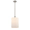 Cobbleskill Mini Pendant shown in the Brushed Satin Nickel finish with a Matte White shade